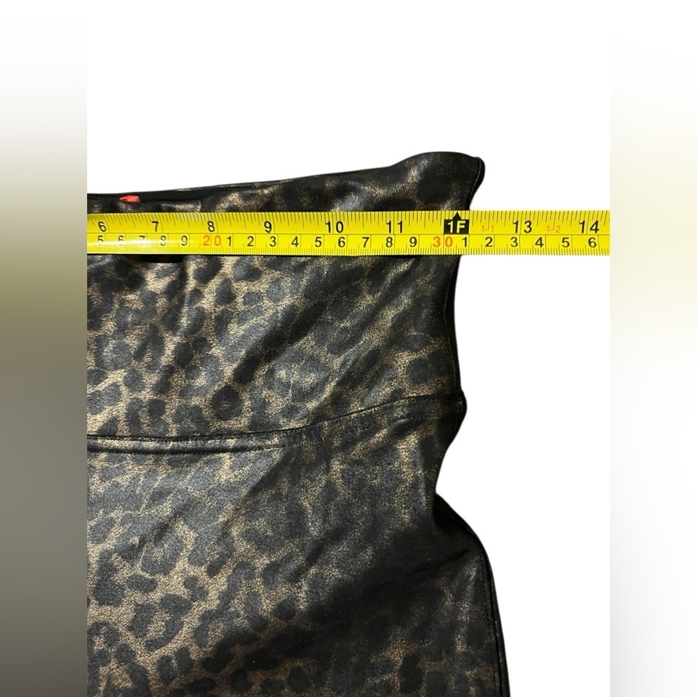 SPANX Leopard Print Faux Leather Leggings Sz S - Picture 6 of 7
